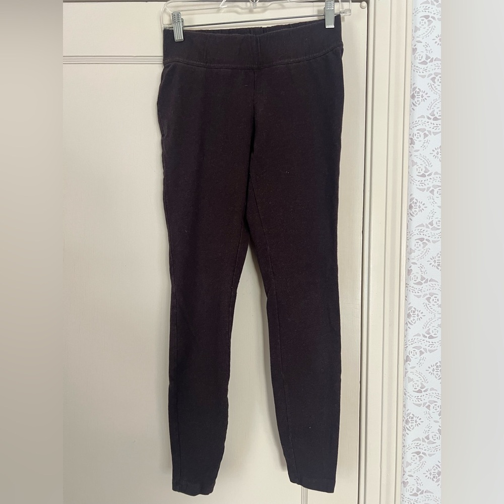 Lands' End Cotton Dark eggplant/brown leggings